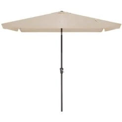 6.5 Ft X 10 Ft. Rectangular Steel Market Crank And Tilt Outdoor Patio Umbrella In Tan 11 6.5 Ft X 10 Ft. Rectangular Steel Market Crank And Tilt Outdoor Patio Umbrella In Tan -Jearey jearey market umbrellas cb 6 5 10 bg 40 1000