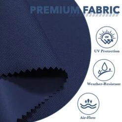 6.5 Ft X 10 Ft. Rectangular Steel Market Crank And Tilt Outdoor Patio Umbrella In Navy -Jearey jearey market umbrellas cb 6 5 10 nv fa 1000