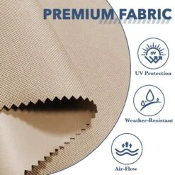 8 Ft X 10 Ft. Rectangular Steel Market Crank And Tilt Outdoor Patio Umbrella In Tan -Jearey jearey market umbrellas cb 8 10 bg 44 1000