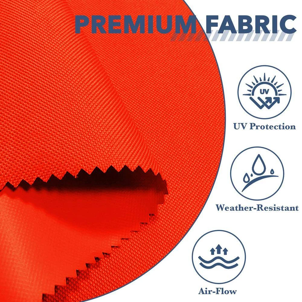 8 Ft X 10 Ft. Rectangular Steel Market Crank And Tilt Outdoor Patio Umbrella In Pumpkin 8 8 Ft X 10 Ft. Rectangular Steel Market Crank And Tilt Outdoor Patio Umbrella In Pumpkin - Image 8