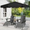 10 Ft. Steel Market Crank And Tilt Outdoor Patio Umbrella In Black
