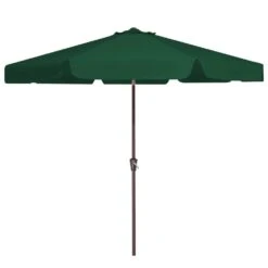 10 Ft. Steel Market Crank And Tilt Outdoor Patio Umbrella In Dark Green -Jearey jearey market umbrellas cbzzs 10 dgn 40 1000