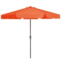 10 Ft. Steel Market Crank And Tilt Outdoor Patio Umbrella In Pumpkin -Jearey jearey market umbrellas cbzzs 10 og 40 1000