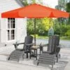 10 Ft. Steel Market Crank And Tilt Outdoor Patio Umbrella In Pumpkin