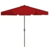 10 Ft. Steel Market Crank And Tilt Outdoor Patio Umbrella In Red