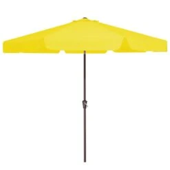 10 Ft. Steel Market Crank And Tilt Outdoor Patio Umbrella In Yellow -Jearey jearey market umbrellas cbzzs 10 ye 40 1000