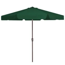 9 Ft. Steel Market Crank And Tilt Outdoor Patio Umbrella In Dark Green