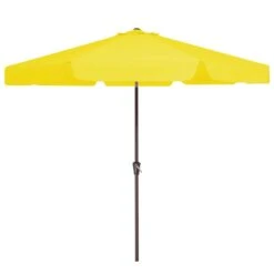 9 Ft. Steel Market Crank And Tilt Outdoor Patio Umbrella In Yellow -Jearey jearey market umbrellas cbzzs 9 ye 40 1000