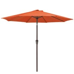 10 Ft. Market Patio Umbrella With Push Button Tilt And Crank In Orange 9 10 Ft. Market Patio Umbrella With Push Button Tilt And Crank In Orange -Jearey jearey market umbrellas cx10 orange 40 1000