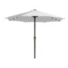 11 Ft. Market Solar LED Lighted Patio Umbrella Outdoor Steel Umbrella In Light Gray