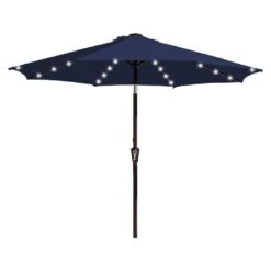 9 Ft. Market Solar LED Lighted Tilt Patio Umbrella Outdoor Steel Umbrella In Navy 12 9 Ft. Market Solar LED Lighted Tilt Patio Umbrella Outdoor Steel Umbrella In Navy -Jearey jearey market umbrellas dzzzs 9 nv c3 1000