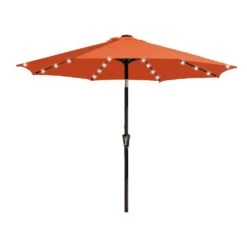 9 Ft. Market Solar LED Lighted Tilt Patio Umbrella Outdoor Steel Umbrella In Pumpkin 12 9 Ft. Market Solar LED Lighted Tilt Patio Umbrella Outdoor Steel Umbrella In Pumpkin -Jearey jearey market umbrellas dzzzs 9 og c3 1000