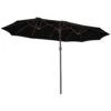 15 Ft. X 9 Ft. Large Market Patio Umbrella Steel Double-Side Outdoor Umbrella In Black