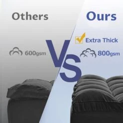 2 In. Queen Deep Pocket Down Alternative Mattress Pad -Jearey jearey mattress toppers lg800g gy q 44 1000