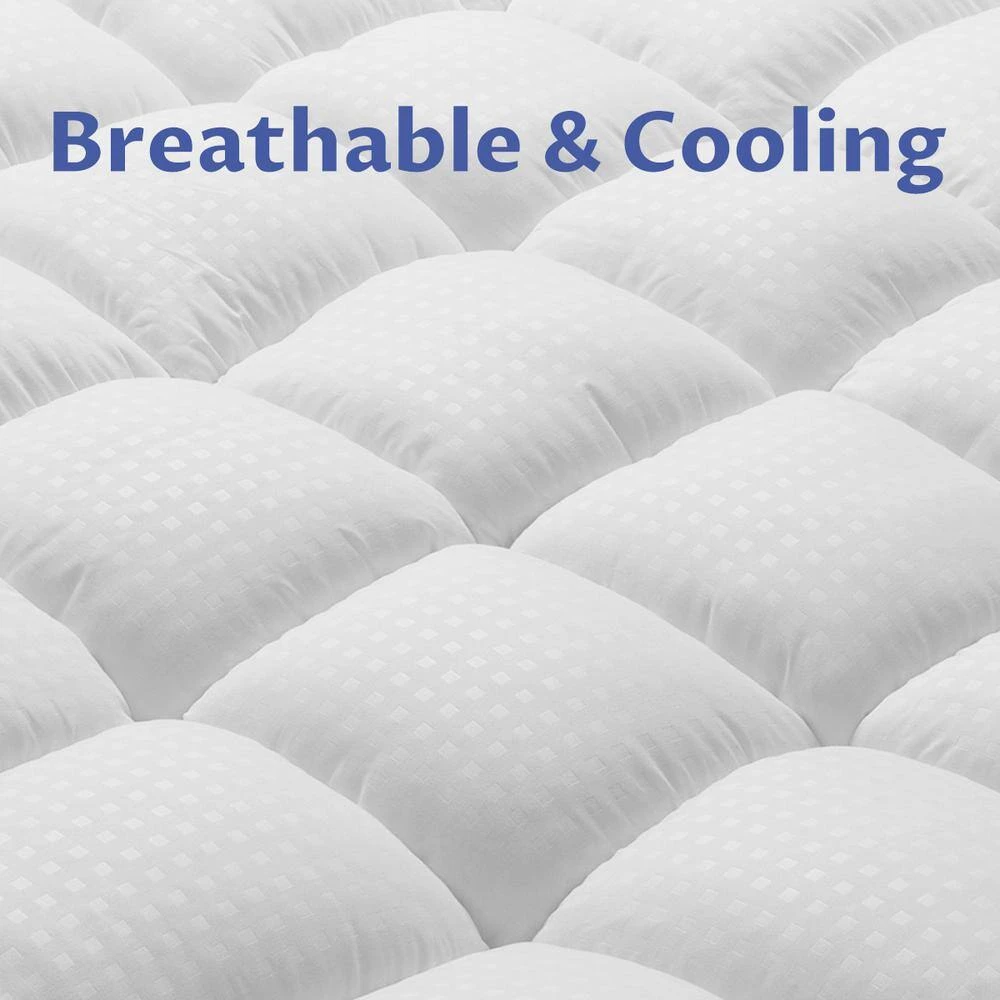 2 In. California King Deep Pocket Down Alternative Mattress Pad 3 2 In. California King Deep Pocket Down Alternative Mattress Pad - Image 3