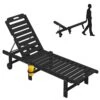 HDPE Black 5-Level Adjustment Outdoor Lounge Chair (1-Pack)