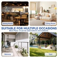 Brown Round HDPE Conversation Coffee Table, Weather Resistant Outdoor Dining Table -Jearey jearey outdoor coffee tables yxkfz zm 44 1000