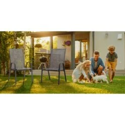Charlotte Stackable Grey Outdoor Dining Chair Set Of 2 -Jearey jearey outdoor dining chairs xltddy 2 grey 31 1000