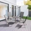 Charlotte Stackable Grey Outdoor Dining Chair Set Of 4