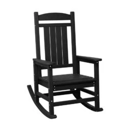 HDPE Plastic Slat Adirondack Outdoor Rocking Chair For Porch Rocker, Black 9 HDPE Plastic Slat Adirondack Outdoor Rocking Chair For Porch Rocker, Black -Jearey jearey outdoor rocking chairs 0jktryy3 bk c3 1000