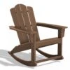 Star PE Plastic Brown Outdoor Rocking Chair
