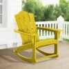 Classic HDPE Plastic Outdoor Rocking Chair In Yellow