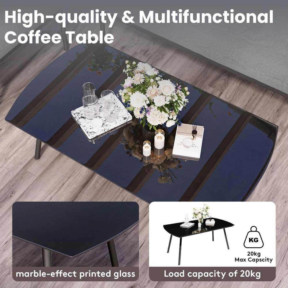 4-Piece Patio Conversation Set, Balcony Bistro Set 2 Outdoor Chairs And 1 Loveseat With Cushions, Coffee Table, Beige 7 4-Piece Patio Conversation Set, Balcony Bistro Set 2 Outdoor Chairs And 1 Loveseat With Cushions, Coffee Table, Beige - Image 7