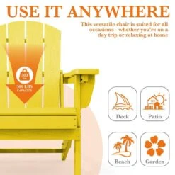 Weather Resistant Plastic HDPE Outdoor Patio Folding Adjustable Adirondack Chair With Cup Holder In Lemon Yellow 15 Weather Resistant Plastic HDPE Outdoor Patio Folding Adjustable Adirondack Chair With Cup Holder In Lemon Yellow -Jearey jearey plastic adirondack chairs cgtjy nmh fa 1000