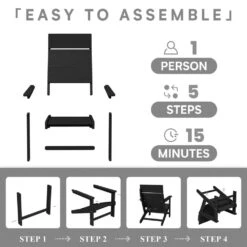 Classic Black Extended Seat Wider Armrest Plastic Adirondack Chair -Jearey jearey plastic adirondack chairs dabanqwy black c3 1000