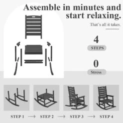 Gray HDPE Folding Plastic Adirondack Chair Weather Resistant Patio Plastic Fire Pit Chairs -Jearey jearey plastic adirondack chairs dbqwy gray 1f 1000