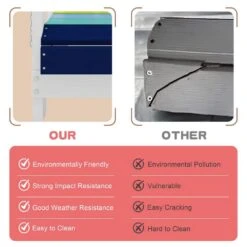 Children HDPE Folding All-Weather Adirondack Chair With Ergonomic And Safe Design, Navy Blue/Teal/Light Blue/Green -Jearey jearey plastic adirondack chairs etydy lljb fa 1000