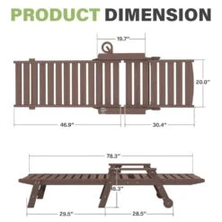 Classic Brown Plastic Adirondack Chair (Set Of 1) -Jearey jearey plastic adirondack chairs jctrty brown 44 1000