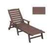 Classic Brown Plastic Adirondack Chair (Set Of 1)
