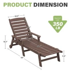 Classic Brown Plastic Adirondack Chair (Set Of 1) -Jearey jearey plastic adirondack chairs jctrty brown fa 1000