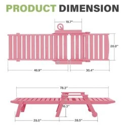 Classic Light Pink Plastic Adirondack Chair (Set Of 1) -Jearey jearey plastic adirondack chairs jctrty lpink 44 1000