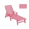 Classic Light Pink Plastic Adirondack Chair (Set Of 1)