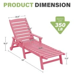 Classic Light Pink Plastic Adirondack Chair (Set Of 1) -Jearey jearey plastic adirondack chairs jctrty lpink fa 1000