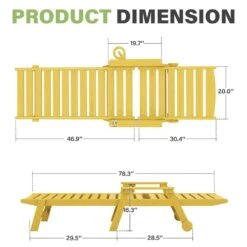 Classic Lemon-Yellow Plastic Adirondack Chair (Set Of 1) -Jearey jearey plastic adirondack chairs jctrty lyellow 44 1000