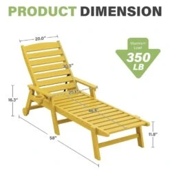 Classic Lemon-Yellow Plastic Adirondack Chair (Set Of 1) -Jearey jearey plastic adirondack chairs jctrty lyellow fa 1000
