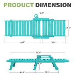 Classic Peacock Blue Plastic Adirondack Chair (Set Of 1) -Jearey jearey plastic adirondack chairs jctrty pblue 44 1000