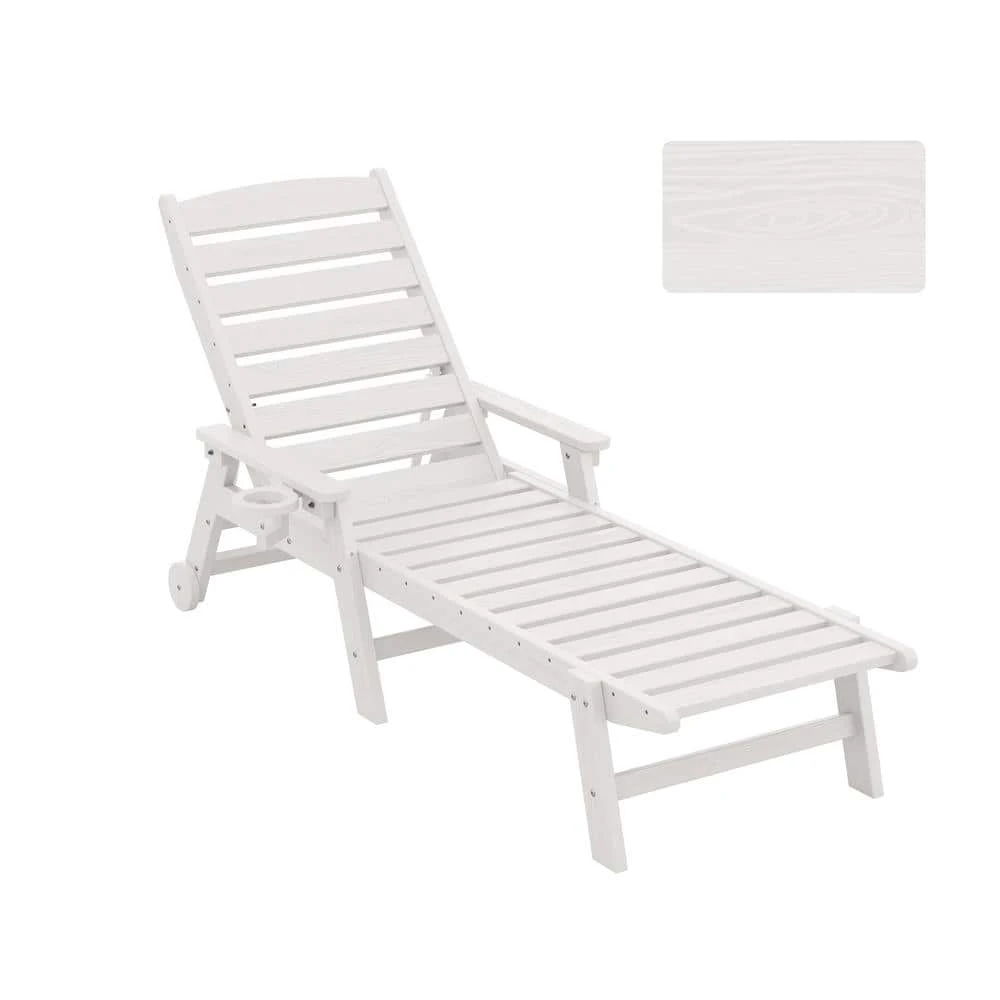 Classic White Plastic Adirondack Chair (Set Of 1) 1 Classic White Plastic Adirondack Chair (Set Of 1)