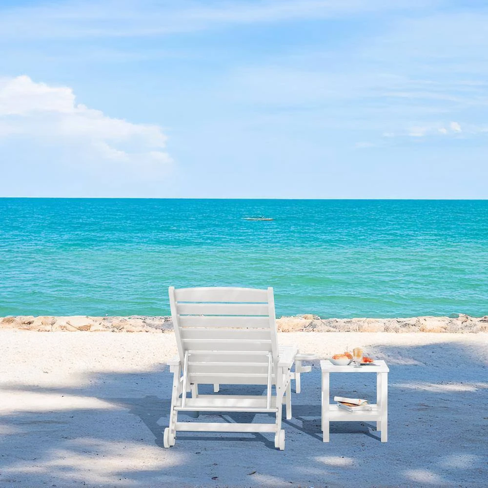 Classic White Plastic Adirondack Chair (Set Of 1) 2 Classic White Plastic Adirondack Chair (Set Of 1) - Image 2
