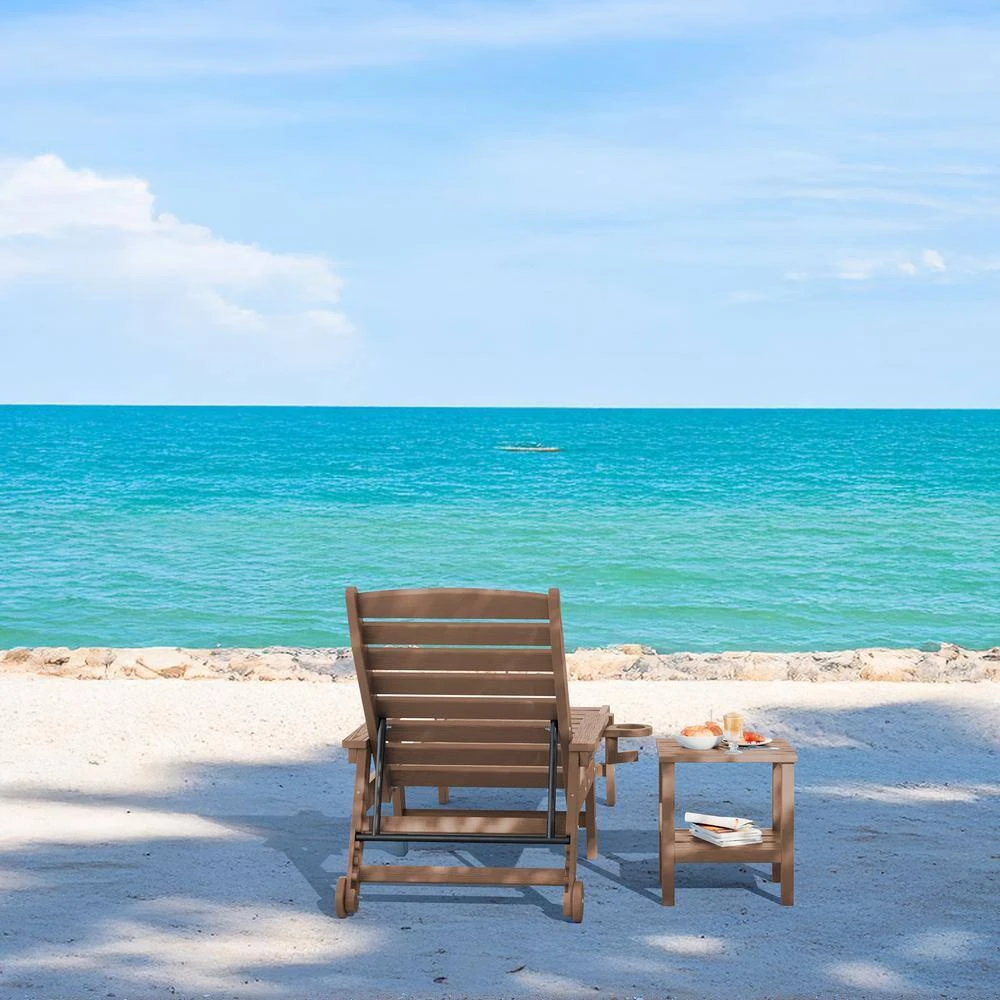 Classic Brownwood Plastic Adirondack Chair (Set Of 1) 2 Classic Brownwood Plastic Adirondack Chair (Set Of 1) - Image 2