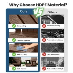 Plastic HDPE Resin Rocking Glider Chair Adirondack Swivel Outdoor Rocking Chair In Brown -Jearey jearey plastic adirondack chairs qwyzy1 bn 4f 1000