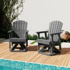 Plastic HDPE Resin Rocking Glider Chair Adirondack Swivel Outdoor Rocking Chair In Gray 13 Plastic HDPE Resin Rocking Glider Chair Adirondack Swivel Outdoor Rocking Chair In Gray -Jearey jearey plastic adirondack chairs qwyzy1 gy c3 1000