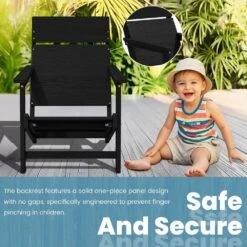 HDPE Black Oversized Plastic Adirondack Chairs All-Weather Heavy Woodgrain For Garden, Poolside And Deck 9 HDPE Black Oversized Plastic Adirondack Chairs All-Weather Heavy Woodgrain For Garden, Poolside And Deck -Jearey jearey plastic adirondack chairs zsjh7jt bg k c3 1000