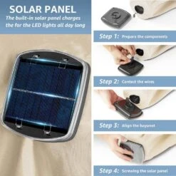 10 Ft. Steel Lighted Market Tilt Solar Umbrella With Crank In Beige 8 10 Ft. Steel Lighted Market Tilt Solar Umbrella With Crank In Beige -Jearey market umbrellas 10dz zzs beige 77 1000