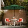 11 Ft. 2 -Tiers 8 Sturdy Ribs Outdoor Market Patio Umbrellas With Crank Lift In Green