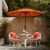 11 Ft. 2 -Tiers 8 Sturdy Ribs Outdoor Market Patio Umbrellas With Crank Lift In Orange