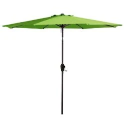 11 Ft. Steel Crank Lift Patio Umbrella In Apple Green